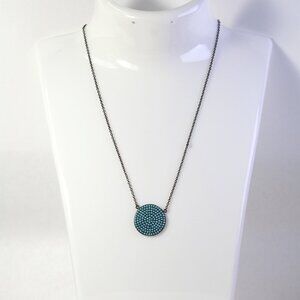 Sterling Silver 925 Blue Turquoise Necklace